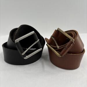 Vintage Timberland Belts Lot of 2 Men's 34 Genuine Leather Brown Black